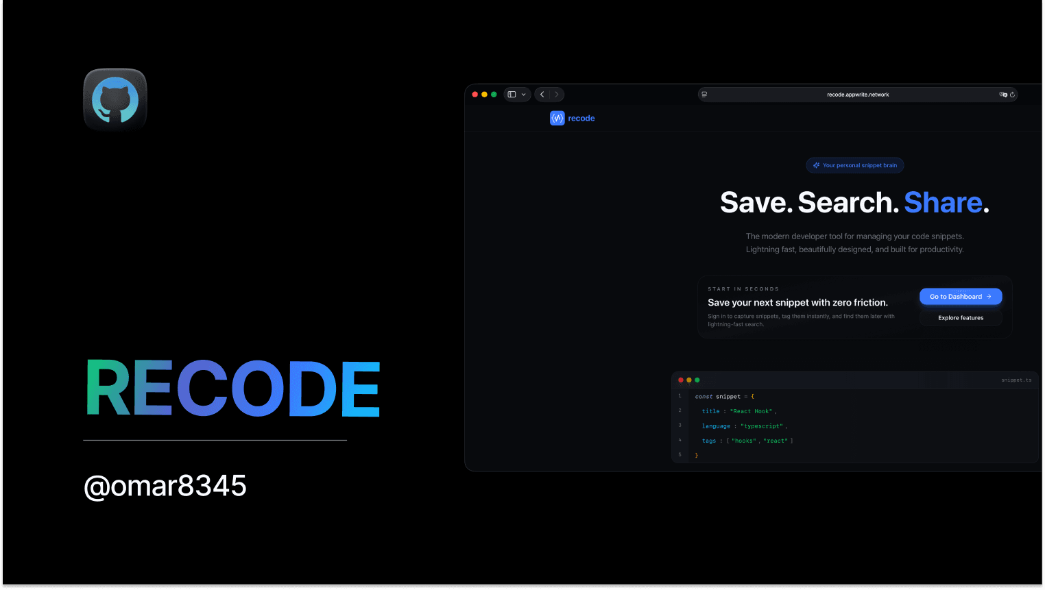 Introducing recode: Your Personal Snippet Brain